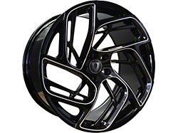 Marquee Wheels M1002 Gloss Black Milled Wheel; 20x9; 15mm Offset (06-10 RWD Charger)