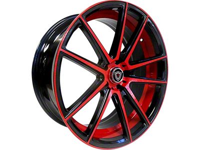 Marquee Wheels M3197 Gloss Black with Red Face Wheel; 20x8.5; 15mm Offset (06-10 RWD Charger)