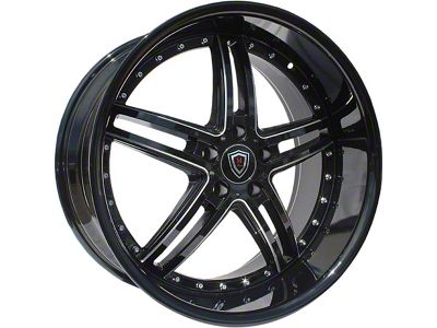 Marquee Wheels M5329 Gloss Black Milled Wheel; 20x9 (06-10 RWD Charger)