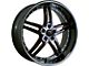 Marquee Wheels M5329 Gloss Black with Red Milled Accents Wheel; 20x9 (06-10 RWD Charger)