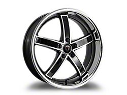 Marquee Wheels M5330A Gloss Black Machined with Stainless Lip Wheel; Rear Only; 20x10.5; 40mm Offset (06-10 RWD Charger)