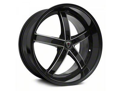 Marquee Wheels M5330A Gloss Black Machined Wheel; Rear Only; 20x10.5 (06-10 RWD Charger)