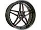 Marquee Wheels M5331A Gloss Black with Red Milled Accents Wheel; 20x9 (06-10 RWD Charger)