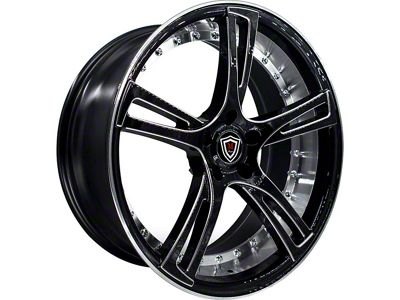 Marquee Wheels MDR3247 Gloss Black Milled Wheel; Rear Only; 20x10.5; 15mm Offset (06-10 RWD Charger)