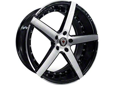 Marquee Wheels MR3226 Gloss Black with Brushed Face Wheel; Rear Only; 20x10.5 (06-10 RWD Charger)