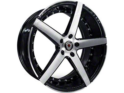 Marquee Wheels MR3226 Gloss Black with Brushed Face Wheel; Rear Only; 20x10.5; 15mm Offset (06-10 RWD Charger)