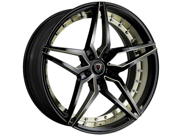 Marquee Wheels M3259 Gloss Black with Titanium Milled Wheel; 20x9 (11-23 RWD Charger)