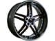Marquee Wheels M5329 Gloss Black with Red Milled Accents Wheel; 20x9 (11-23 RWD Charger, Excluding SRT Hellcat)