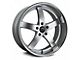 Marquee Wheels M5330B Silver Machined with Stainless Lip Wheel; 20x9 (11-23 RWD Charger)