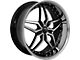 Marquee Wheels M5331A Gloss Black Machined with Stainless Lip Wheel; Rear Only; 20x10.5 (11-23 RWD Charger)