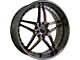 Marquee Wheels M5331A Gloss Black with Red Milled Accents Wheel; Rear Only; 20x10.5 (11-23 RWD Charger)