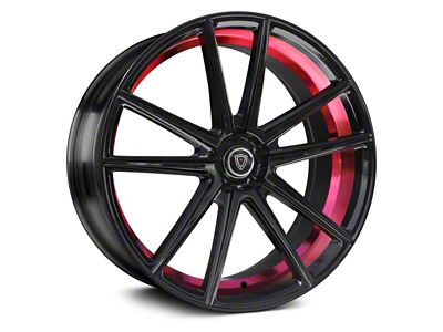 Marquee Wheels M3197 Gloss Black with Red Milled Accents Wheel; 22x9; 15mm Offset (06-10 RWD Charger)