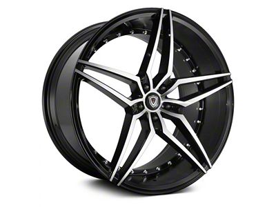 Marquee Wheels M3259 Gloss Black Machined Wheel; 22x9; 15mm Offset (06-10 RWD Charger)