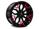 Marquee Wheels M3371 Gloss Black with Red Spoke Accents Wheel; 20x9; 15mm Offset (06-10 RWD Charger)