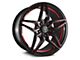 Marquee Wheels M3259 Gloss Black with Red Milled Accents Wheel; 18x9 (08-23 RWD Challenger w/o Brembo, Excluding Widebody)