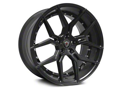 Marquee Wheels M1000 Satin Black Wheel; 22x9 (11-23 RWD Charger, Excluding Widebody)
