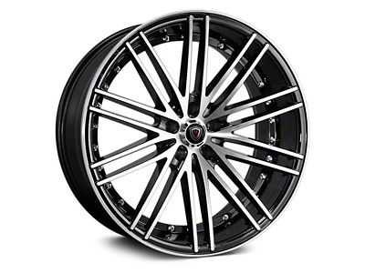 Marquee Wheels M3246 Gloss Black Machined Wheel; Rear Only; 20x10.5 (11-23 RWD Charger, Excluding Widebody)