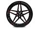 Marquee Wheels M3259 Gloss Black with Red Milled Wheel; 22x9 (11-23 RWD Charger, Excluding Widebody)