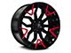 Marquee Wheels M3371 Gloss Black with Red Spoke Accents Wheel; 20x9 (11-23 RWD Charger, Excluding Widebody)