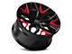 Marquee Wheels M3371 Gloss Black with Red Spoke Accents Wheel; 20x9 (11-23 RWD Charger, Excluding Widebody)