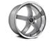 Marquee Wheels M5330A Silver Machined with Stainless Lip Wheel; 22x9 (11-23 RWD Charger, Excluding Widebody)