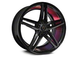 Marquee Wheels M8571 Gloss Black with Red Milled Accents Wheel; 18x8; 15mm Offset (11-23 RWD Charger w/o Brembo, Excluding Widebody)