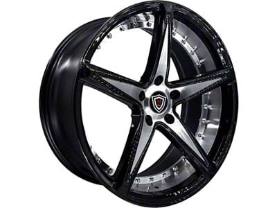 Marquee Wheels MR3248 Gloss Black Machined Wheel; 20x9 (11-23 RWD Charger, Excluding Widebody)