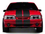 SEC10 GT500 Style Stripes; Matte Black; 10-Inch (79-93 Mustang)