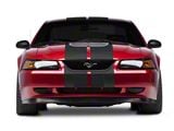 SEC10 GT500 Style Stripes; Matte Black; 10-Inch (94-04 Mustang)