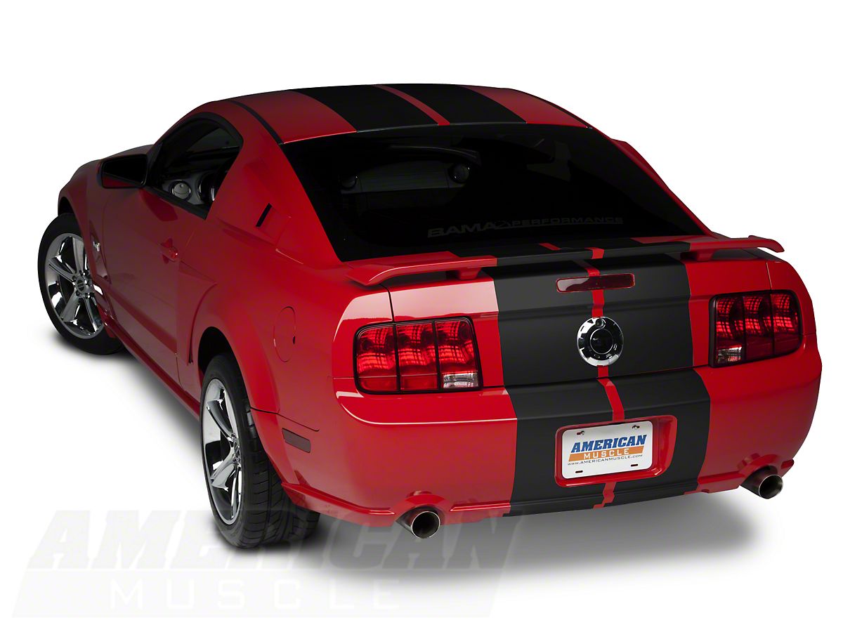 SEC10 Mustang Lemans Stripes; Matte Black; 12-Inch 26202G05 (05-14 Mustang)  - Free Shipping