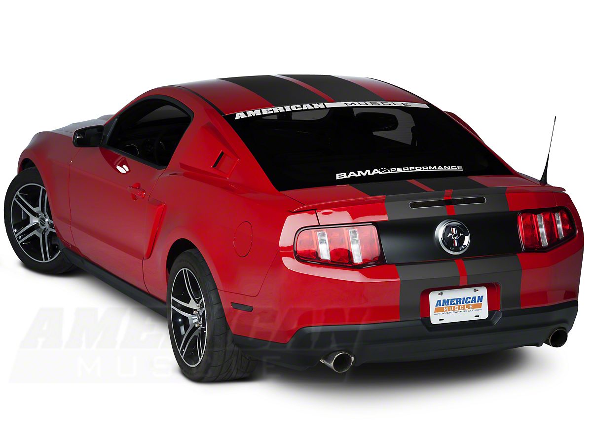 SEC10 Mustang Lemans Stripes; Matte Black; 12-Inch 26202G05 (05-14 Mustang)  - Free Shipping