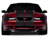 SEC10 Lemans Stripes; Matte Black; 12-Inch (94-04 Mustang)