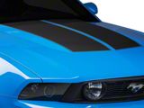 SEC10 Dual Hood Stripes; Matte Black (10-12 Mustang)