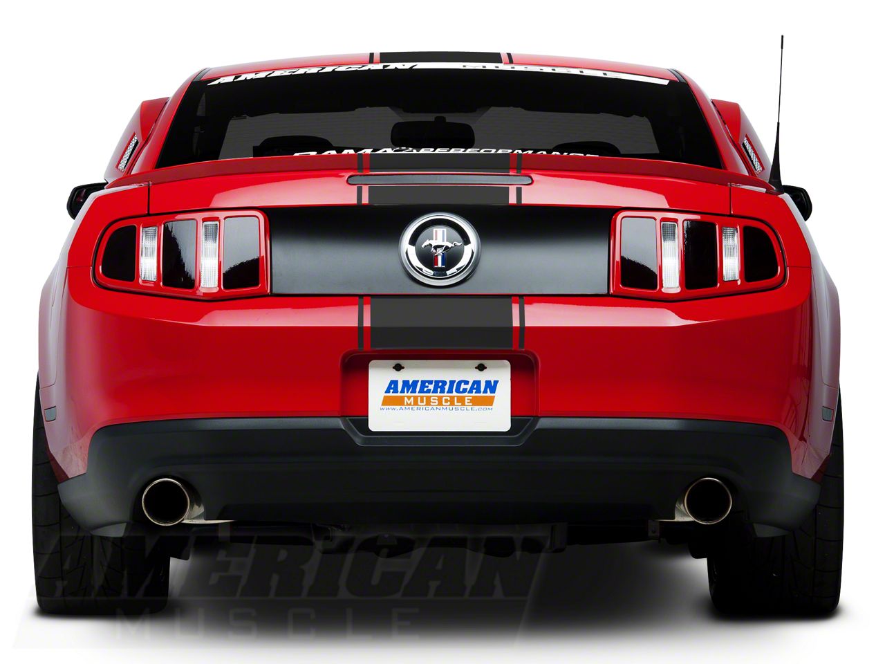 SEC10 Mustang Super Snake Style Stripes; Matte Black 26186G05 (05-14 ...