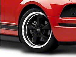 Bullitt Deep Dish Matte Black Wheel; 18x9 (05-09 Mustang GT, V6)