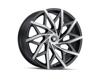 Mazzi Big Easy Matte Black Machined with Dark Wheel; 18x8; 35mm Offset (05-09 Mustang)