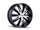 Mazzi Edge Gloss Black Machined Wheel; 18x7.5 (05-09 Mustang GT, V6)