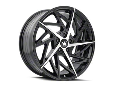 Mazzi Freestyle Gloss Black Machined Wheel; 17x8 (05-09 Mustang GT, V6)