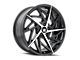 Mazzi Freestyle Gloss Black Machined Wheel; 17x8 (05-09 Mustang GT, V6)