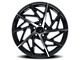 Mazzi Freestyle Gloss Black Machined Wheel; 17x8 (05-09 Mustang GT, V6)