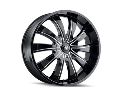 Mazzi Rolla Gloss Black Milled Wheel; 22x9.5; 18mm Offset (06-10 Charger)