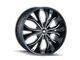 Mazzi Hustler Gloss Black Machined Wheel; 24x9.5 (10-15 Camaro, Excluding ZL1)