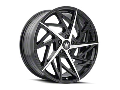 Mazzi Freestyle Gloss Black Machined Wheel; 18x8 (10-14 Mustang GT w/o Performance Pack, V6)