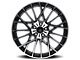 Mazzi Jinx Gloss Black Machined Wheel; 18x8; 40mm Offset (10-14 Mustang GT w/o Performance Pack, V6)