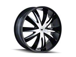 Mazzi Edge Gloss Black Machined Wheel; 18x7.5 (94-98 Mustang GT, V6)