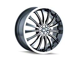 Mazzi Hype Gloss Black Machined Wheel; 18x7.5 (99-04 Mustang GT, V6)