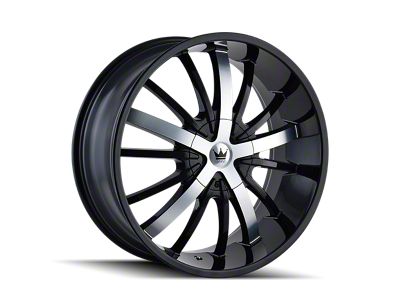 Mazzi Essence Gloss Black Machined Wheel; 22x9.5 (11-23 RWD Charger, Excluding Widebody)