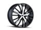 Mazzi Essence Gloss Black Machined Wheel; 22x9.5 (11-23 RWD Charger, Excluding Widebody)