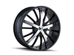 Mazzi Essence Gloss Black Machined Wheel; 24x9.5 (11-23 RWD Charger, Excluding Widebody)