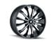 Mazzi Fusion Gloss Black Machined Wheel; 24x9.5 (11-23 RWD Charger, Excluding Widebody)